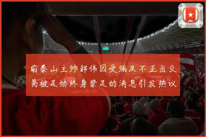 前泰山主帅郝伟因受贿及不正当交易被足协终身禁足的消息引发热议
